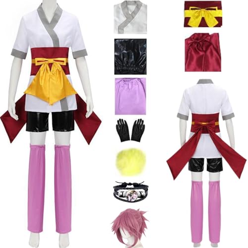 HSZCSMGS Machi Cosplay Kostüme Tops Hosen Zubehör Sets Machi Kostüme Halloween Party (Weiß + Perücke, L) von HSZCSMGS