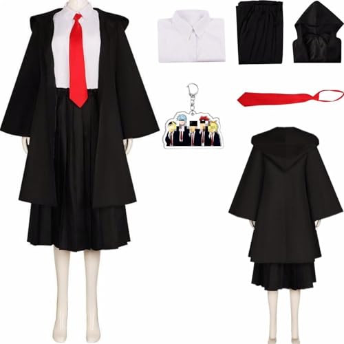 HSZCSMGS Mashle Cosplay Kostüm Hemd Mantel Rock Anzug Mashle Magieand Muskeln Cosplay Kostüm Halloween-Party (Schwarz, XXXL) von HSZCSMGS