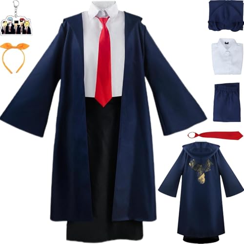 HSZCSMGS Mashle Cosplay Kostüm Hemdkleid Mashle Perückenset Mashle Magieand Muskeln Rollenspielkostüm Halloween-Party (Blau, XXL) von HSZCSMGS