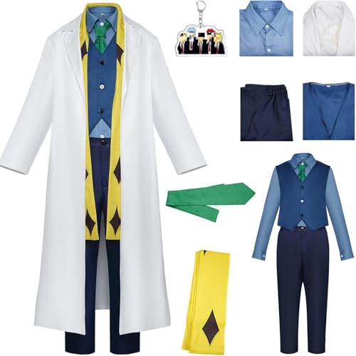 HSZCSMGS Mashle Magieand Muscles Cosplay Kostüm Hosen Jacke Hemd Uniform Anzug Mashle Cosplay Kostüm Halloween-Party (Weiß, M) von HSZCSMGS