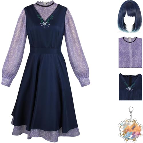 HSZCSMGS Oshinoko Cosplay Kostüm Kleid Perücke Set Kurokawa Akane Cosplay Kostüm Halloween-Party (Schwarz + Perücke, S) von HSZCSMGS