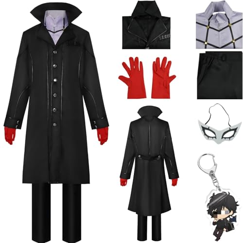 HSZCSMGS Renamamiya Cosplay Mantel Hosen Zubehör Set Halloween Party Kostüm Amamiyaren Cosplay Kostüm (Schwarz, XS) von HSZCSMGS