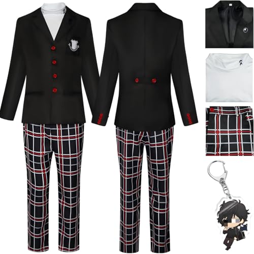 HSZCSMGS Renamamiya Cosplay Mantel Hosen Zubehör Set Halloween Party Kostüm Amamiyaren Cosplay Kostüm (Schwarz + A, L) von HSZCSMGS