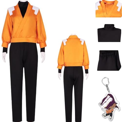 HSZCSMGS Shihouin Yoruichi Cosplay Kostüm Top Hosen Perücke Uniform Set Yoriichi Cosplay Halloween-Party (Gelb, XXL) von HSZCSMGS