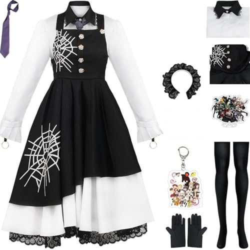 HSZCSMGS Tojo Kirumi Cosplay Kostüm Kleid Perücke Uniform Set Kirumi Tojo Cosplay Kostüm Halloween-Party (Schwarz, L) von HSZCSMGS