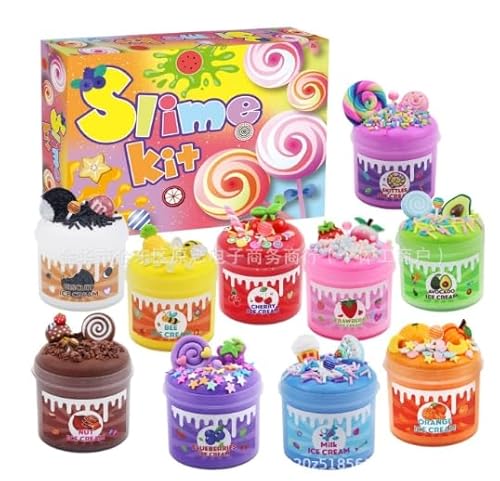 10 Pack Butter Slime Kit for Kids, 60 ml Clear Slime für Kinder, Scented DIY Slime Toys, Cute Stuff Party Favors, matschiges Spielzeug, Bastelbedarf, Slime Kit für Mädchen, Jungen 10 Pack Butter Slime Kit for Kids, 60 ml Clear Slime für Kinder, Scented DIY Slime Toys, Cute Stuff Party Favors, matschiges Spielzeug, Bastelbedarf, Slime Kit für Mädchen, Jungen von HTGWCG