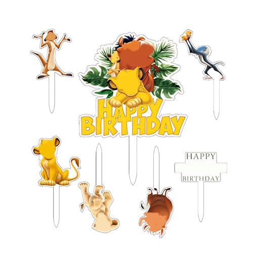 Alles Gute zum Geburtstag Cupcake Topper, 7 Pcs Lion Cupcake Topper,Geburtstag Tortendeko Junge Kuchendeko Tiere Happy Birthday Cake Decoration Muffin Deko für Kinder Alles Gute zum Geburtstag Cupcake Topper, 7 Pcs Lion Cupcake Topper,Geburtstag Tortendeko Junge Kuchendeko Tiere Happy Birthday Cake Decoration Muffin Deko für Kinder von HTGWCG