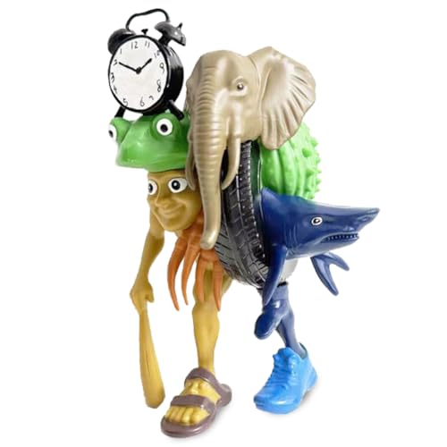 HTGWCG Anime Figuren, 18cm Neu Tung Tung Tung Sahur Figur, PVC 3D Printed Tralalero Tralala Figur, AI Meme Tierfigur, Auto Desktop Dekoration Sammlerstücke Geschenke für Fans von HTGWCG