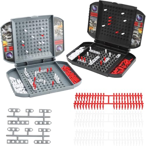HTGWCG Battleship Klassisches Brettspiel im Kleinformat Schiffe Versenken Spiel 1 oder 2 Spieler Brettspiel Schiffe Versenken Strategie Brettspiel Zusammenspielzeug von HTGWCG