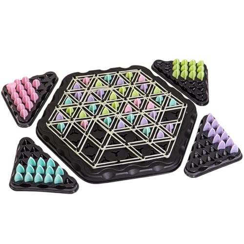 HTGWCG Kettenförmiges dreieckiges Schachspiel Puzzle Strategiespiel Dreieck Nagel Schachbrett Spiel Kinder Erwachsene Familie sammeln interaktives Brettspiel HTGWCG Kettenförmiges dreieckiges Schachspiel Puzzle Strategiespiel Dreieck Nagel Schachbrett Spiel Kinder Erwachsene Familie sammeln interaktives Brettspiel von HTGWCG