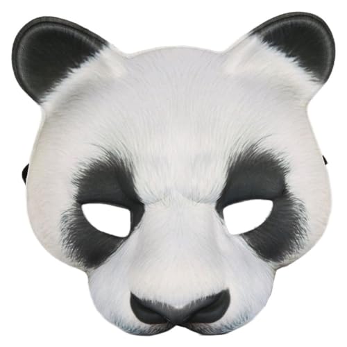 HTGWCG Panda Faschingsmaske Tiermaske Karneval, ideal für Halloween Kostüm Party Masken Vollmaske als Verkleidung für Motto-Party von HTGWCG