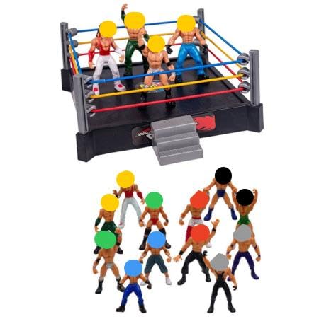 HTGWCG Wrestling Spielzeugset 12 Miniatur-Action-Wrestling-Spieler und Ring Wrestler-Krieger-Spielzeug, Kampfspielzeug Lustiges Wrestling-Ring-Set, Kinderspielzeug HTGWCG Wrestling Spielzeugset 12 Miniatur-Action-Wrestling-Spieler und Ring Wrestler-Krieger-Spielzeug, Kampfspielzeug Lustiges Wrestling-Ring-Set, Kinderspielzeug von HTGWCG