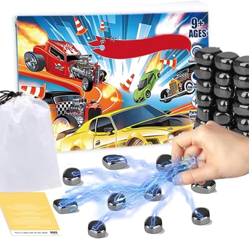 Magnetisches Schachspiel, Pädagogisches Steinbrettspiel mit 20 Magnet Steine Spielseil, Partyzubehör für Familientreffen und Reiseschach-Set für Erwachsene Kind(Capybara Box) (Flame Racing) von HTGWCG