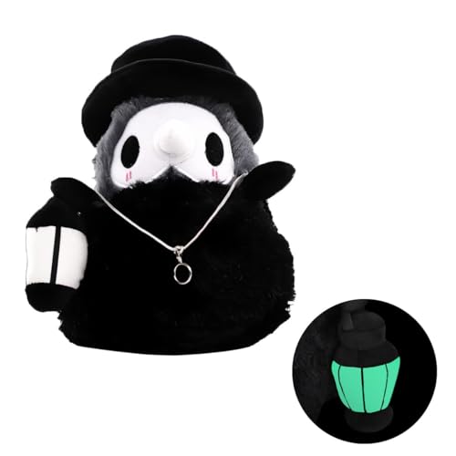 Plague Doctor Plüschtier, Leuchtendes Spielzeug Plush 20cm Gruselige Süße Halloween Kuscheltier Cosplay Doll Soft Lovely Couple Doll Party Dance Props for Home Collection von HTGWCG