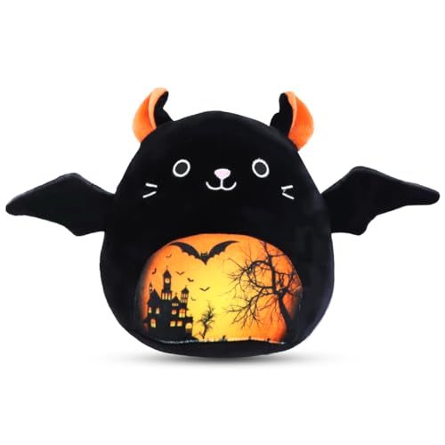 Plüschtier, 23cm Weiches Plüschtier Einhorn Katze Plüsch Kissen Hexenbesen Katze Plüschspielzeug, für Mädchen Jungen Halloween Eihnachten Geburtstagsfeier Geschenk von HTGWCG
