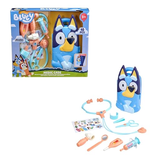Bluey's Medizin-Koffer | Inklusive 10+ Zubehör mit Tragetasche | Medizinisches Spielset für Kinder | Notfall-Medizin-Set für Kinder | Rollenspiel Lernspielzeug | ab 3 Jahren Bluey's Medizin-Koffer | Inklusive 10+ Zubehör mit Tragetasche | Medizinisches Spielset für Kinder | Notfall-Medizin-Set für Kinder | Rollenspiel Lernspielzeug | ab 3 Jahren von HTI
