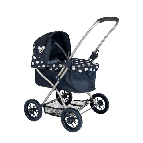 Dolly Tots Navy Cutie Puppenwagen | Kinder-Puppenbuggy mit abnehmbarer Decke & verstellbarem Verdeck | Leichtes, klappbares Reisesystem mit passender Tasche | Aufbewahrungskorb unter dem Sitz | Ab 3 J Dolly Tots Navy Cutie Puppenwagen | Kinder-Puppenbuggy mit abnehmbarer Decke & verstellbarem Verdeck | Leichtes, klappbares Reisesystem mit passender Tasche | Aufbewahrungskorb unter dem Sitz | Ab 3 J von HTI