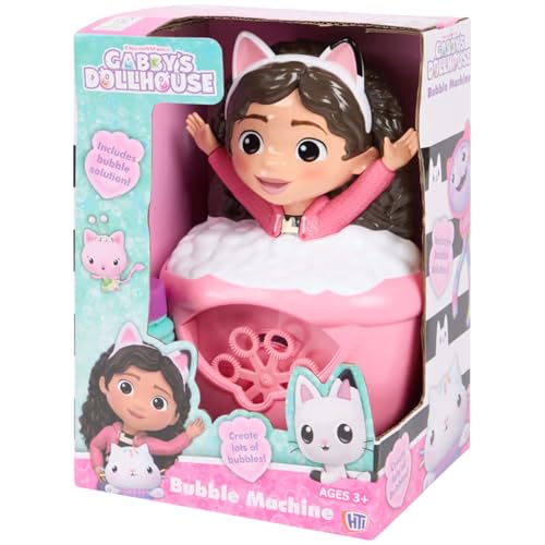 GABBY'S Dollhouse Blasenmaschine, Gaby und Puppenhaus, Gabby Katze, batteriebetrieben. von HTI
