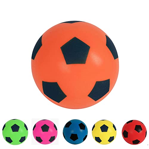 HTI Fun Sport Softball Fußball | Indoor/Outdoor Softball aus Schaumstoff | Schaumstoffball für Stundenlangen Spaß | Fußball für Erwachsene, Jungen und Mädchen Jeden Alters (Orange) von HTI