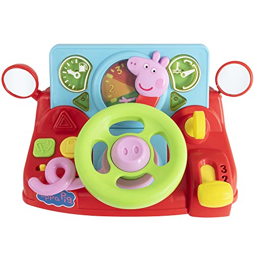 HTI Peppa's Mini-Lenkrad | Peppa Wutz Baby Spielzeug | Lenkrad Kinder | Peppa Wutz Spielzeug | Interaktives Spielzeug ab 1 Jahr von HTI