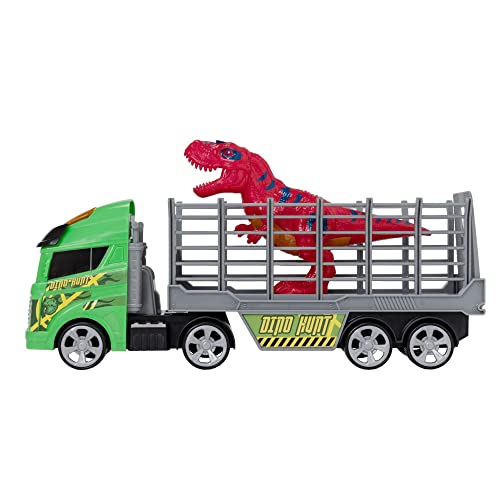 HTI Teamsterz Monster Moverz Dinosaurier Transporter | Licht & Sound Dino Rettungswagen | Abnehmbares entkommendes Dinosaurierspielzeug | Geeignet für Kinder ab 3 Jahren von HTI