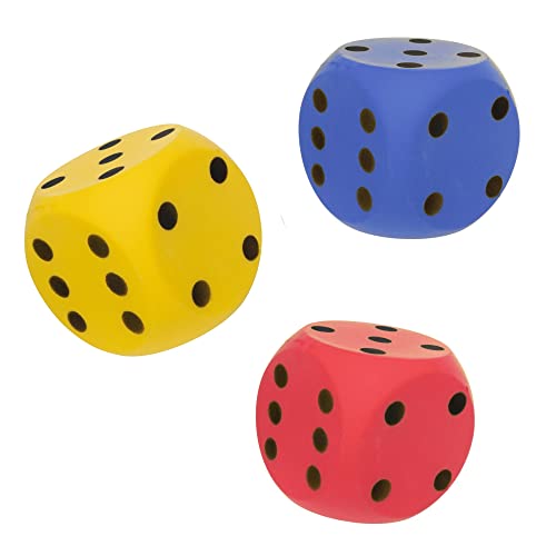 Hot Shots 15cm Schaumstoffwürfel mit abgerundeten Kanten | Weicher Indoor/Outdoor Jumbo-Würfel | Perfekt für Familienspiele, Schulspiele & Lernspielzeug | 3 Farben – eine zufällig geliefert Hot Shots 15cm Schaumstoffwürfel mit abgerundeten Kanten | Weicher Indoor/Outdoor Jumbo-Würfel | Perfekt für Familienspiele, Schulspiele & Lernspielzeug | 3 Farben – eine zufällig geliefert von HTI