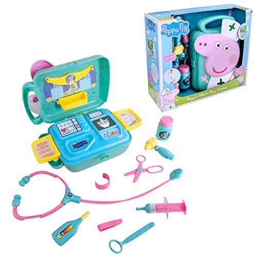 Peppa Wutz Arztkoffer Kinder | Tragekoffer, Enthält Stethoskop, Thermometer, Otoskop, Spritze & Mehr | Arztkoffer Kinder ab 3 Jahre Peppa Wutz Arztkoffer Kinder | Tragekoffer, Enthält Stethoskop, Thermometer, Otoskop, Spritze & Mehr | Arztkoffer Kinder ab 3 Jahre von HTI