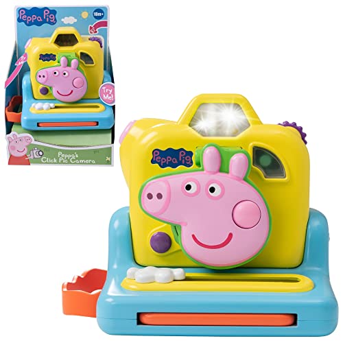 Peppa Wutz Sofortbild Kinderkamera | Interaktive Kinder Kamera | Peppa Wutz Spiel Kamera | Licht- und Tonspielzeug | Buntes Pop-Out-Sofortbildkamera-Foto | Kamera Kinder geeignet ab 18 Monaten von HTI