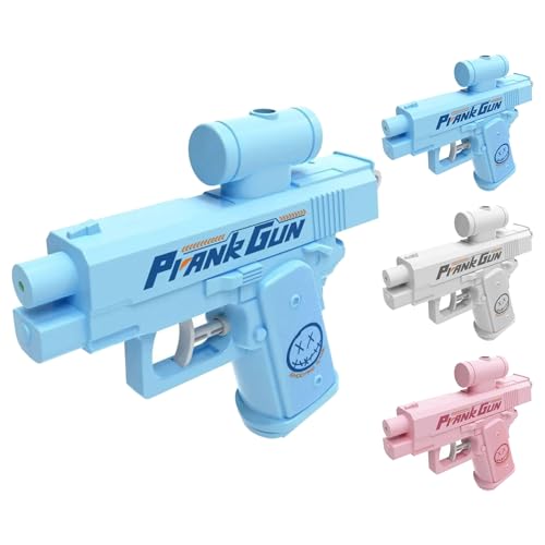 HTIKH Prank Two-Way Water Gun, Prank Squirt Gun, Reverse Water Guns, Creative Pranks Battle Toy Waters Guns Fight (Blue) von HTIKH
