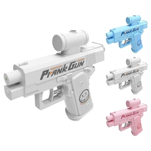 HTIKH Prank Two-Way Water Gun, Prank Squirt Gun, Reverse Water Guns, Creative Pranks Battle Toy Waters Guns Fight (White) von HTIKH