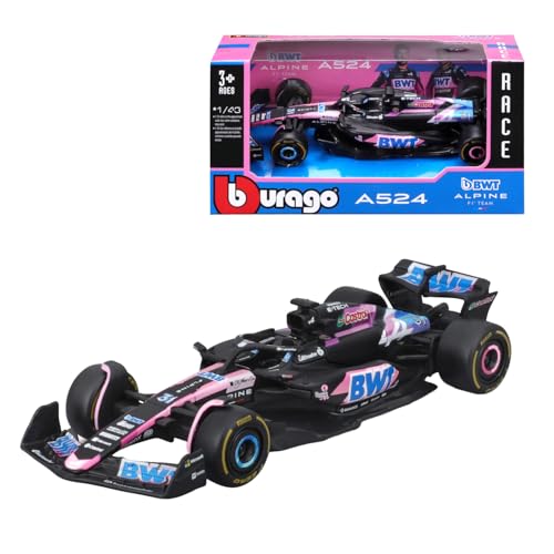 Bburago Formel 1 Alpine A524 (2024): Modellauto im Maßstab 1:43, von Fahrer #31 Esteban Ocon, Window Box, 12,5 cm, schwarz pink (18-38219O) Bburago Formel 1 Alpine A524 (2024): Modellauto im Maßstab 1:43, von Fahrer #31 Esteban Ocon, Window Box, 12,5 cm, schwarz pink (18-38219O) von Bburago