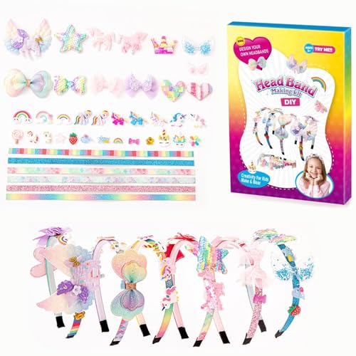 Girls Hair Bands, Headbands Set 6 Pieces - Kids Crafts Set, Geschenke & Spielzeug für 6-12 Jahre alte Baby-Mädchen, Lassen Sie Mädchen DIY ihre eigenen einzigartigen Blumen Haarschmuck! Girls Hair Bands, Headbands Set 6 Pieces - Kids Crafts Set, Geschenke & Spielzeug für 6-12 Jahre alte Baby-Mädchen, Lassen Sie Mädchen DIY ihre eigenen einzigartigen Blumen Haarschmuck! von HTRTRR