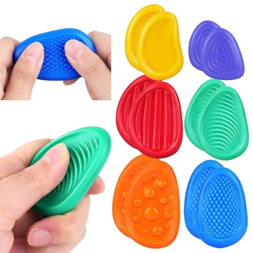 HTTDSLF 12 Stück Fidget Toys Sensory Stones, Stressabbau Worry Stone, Emotional Beruhigendes Spielzeug, für Erwachsene Kinder und Schüler Stressabbau Spielzeug HTTDSLF 12 Stück Fidget Toys Sensory Stones, Stressabbau Worry Stone, Emotional Beruhigendes Spielzeug, für Erwachsene Kinder und Schüler Stressabbau Spielzeug von HTTDSLF
