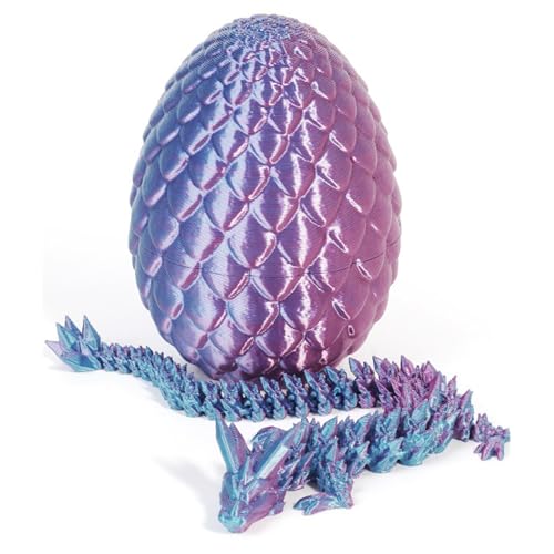 HTTDSLF 3D Gedrucktes Drachenei mit Drache, Geheimnisvolle 3D Druck Drache, Beweglicher 3D Gedruckter Drache, Drachen Spielzeug, Überraschung Ostergeschenk für Kinder Erwachsene Geschenke von HTTDSLF