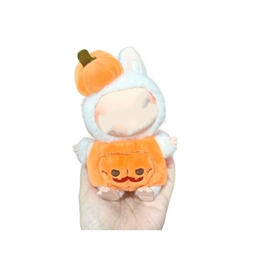 HTTDSLF Puppenkleidung, Kleidung für Puppe, Kuscheltier Kleidung Outfit für 17 cm Große Puppe, Süßer Kürbis-Jumpsuit, Lustige Bekleidungs zubehör mit Orangefarbenem Kopfschmuck HTTDSLF Puppenkleidung, Kleidung für Puppe, Kuscheltier Kleidung Outfit für 17 cm Große Puppe, Süßer Kürbis-Jumpsuit, Lustige Bekleidungs zubehör mit Orangefarbenem Kopfschmuck von HTTDSLF