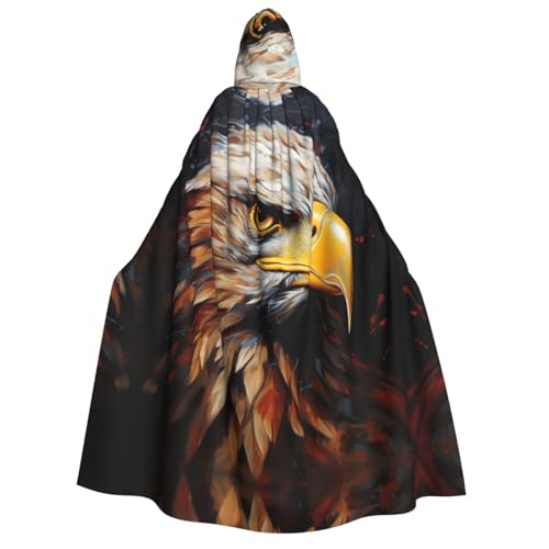 Adleraufdruck, Kapuzenumhang, Unisex, Erwachsene, Halloween, Weihnachten, Karneval, Mottopartys, Cosplay, Kostüm Adleraufdruck, Kapuzenumhang, Unisex, Erwachsene, Halloween, Weihnachten, Karneval, Mottopartys, Cosplay, Kostüm von HTTUP