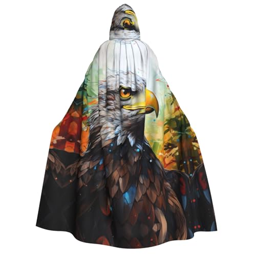 Adleraufdruck, Kapuzenumhang, Unisex, Erwachsene, Halloween, Weihnachten, Karneval, Mottopartys, Cosplay, Kostüm von HTTUP