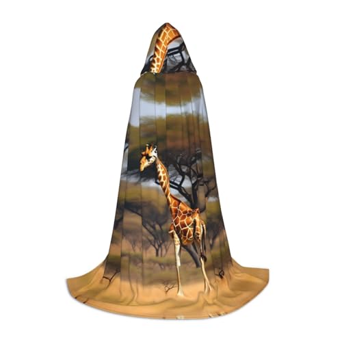 Afrika-Giraffe, majestätischer Baum-Druck, Urlaub, Party, Kapuzenumhang für Halloween, Dekoration, Karneval, Geschenke, Cosplay, Mottopartys Afrika-Giraffe, majestätischer Baum-Druck, Urlaub, Party, Kapuzenumhang für Halloween, Dekoration, Karneval, Geschenke, Cosplay, Mottopartys von HTTUP