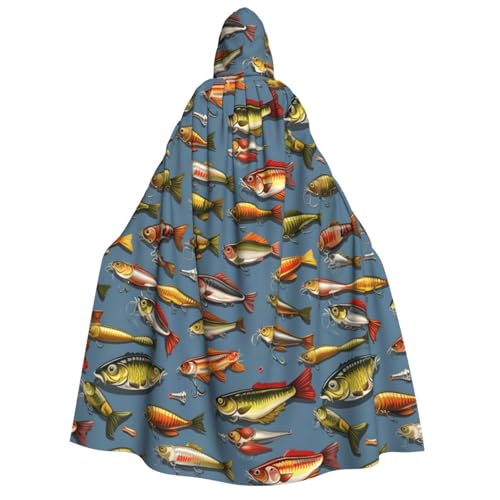 Angelköder mit Kapuze, Unisex, für Erwachsene, Umhang, Halloween, Weihnachten, Karneval, Mottopartys, Cosplay, Kostüm Angelköder mit Kapuze, Unisex, für Erwachsene, Umhang, Halloween, Weihnachten, Karneval, Mottopartys, Cosplay, Kostüm von HTTUP