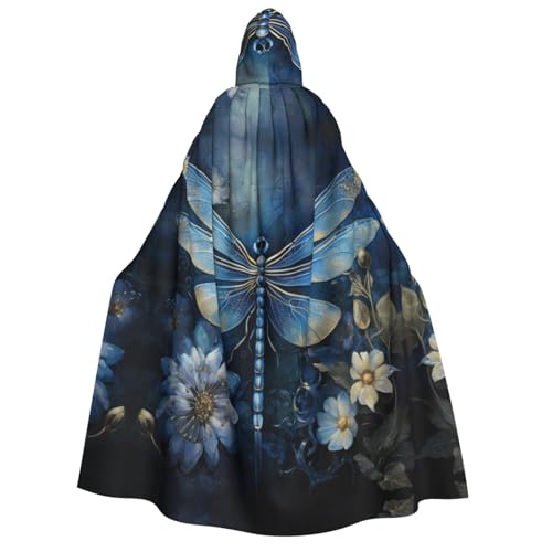 Art Blue Dragonfly Print Hooded Unisex Adult Cloak Halloween Christmas Carnival Theme Parties Cosplay Costum Art Blue Dragonfly Print Hooded Unisex Adult Cloak Halloween Christmas Carnival Theme Parties Cosplay Costum von HTTUP