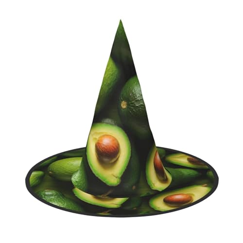 Avocado-Muster Druck Karneval Halloween Hexenhut Kostüm Zubehör Faltbare Kappe Party Maskerade Dekor Avocado-Muster Druck Karneval Halloween Hexenhut Kostüm Zubehör Faltbare Kappe Party Maskerade Dekor von HTTUP