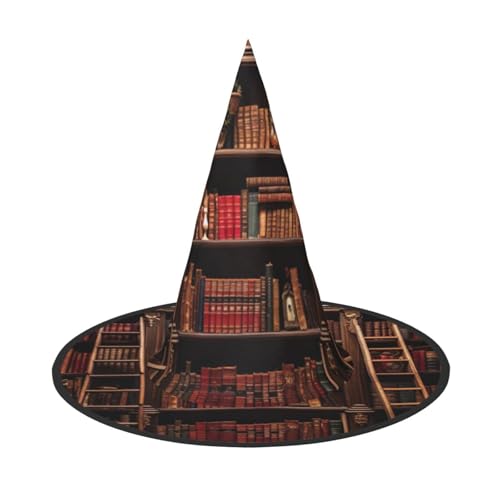Bibliothek Bücherregal Druck Karneval Halloween Hexenhut Kostüm Zubehör Faltbare Kappe Party Maskerade Dekor Bibliothek Bücherregal Druck Karneval Halloween Hexenhut Kostüm Zubehör Faltbare Kappe Party Maskerade Dekor von HTTUP