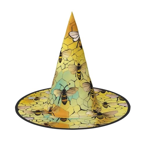 Biene fliegender Druck Karneval Halloween Hexenhut Kostüm Zubehör Faltbare Kappe Party Maskerade Dekor Biene fliegender Druck Karneval Halloween Hexenhut Kostüm Zubehör Faltbare Kappe Party Maskerade Dekor von HTTUP