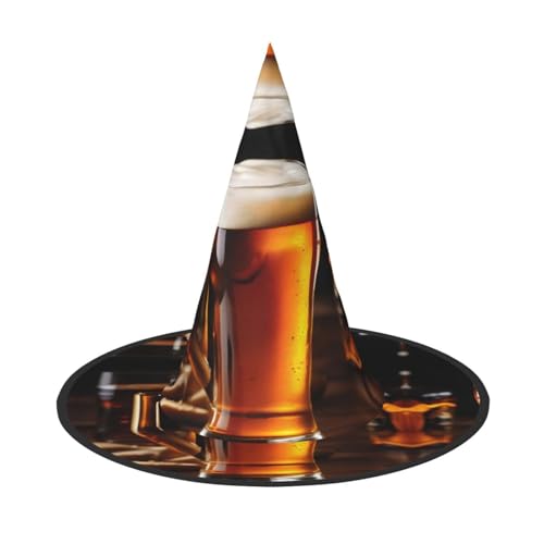 Bier-Druck, Karneval, Halloween, Hexenhut, Kostüm, Zubehör, faltbare Kappe, Party, Maskerade Dekor Bier-Druck, Karneval, Halloween, Hexenhut, Kostüm, Zubehör, faltbare Kappe, Party, Maskerade Dekor von HTTUP
