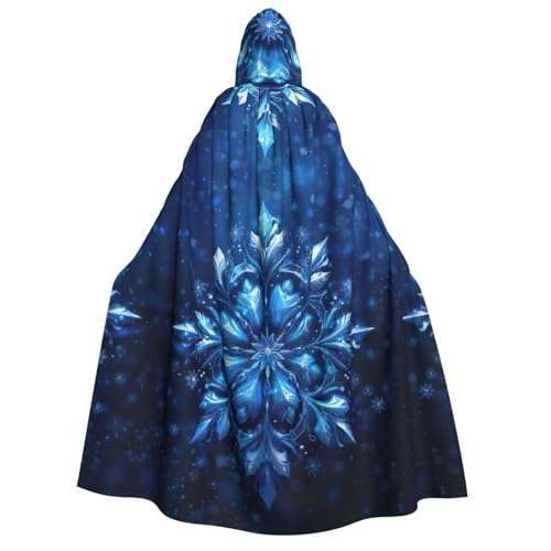 Blauer Weihnachtsumhang mit Schneeflocken-Druck, Unisex, Erwachsene, Halloween, Weihnachten, Karneval, Mottopartys, Cosplay, Kostüm Blauer Weihnachtsumhang mit Schneeflocken-Druck, Unisex, Erwachsene, Halloween, Weihnachten, Karneval, Mottopartys, Cosplay, Kostüm von HTTUP