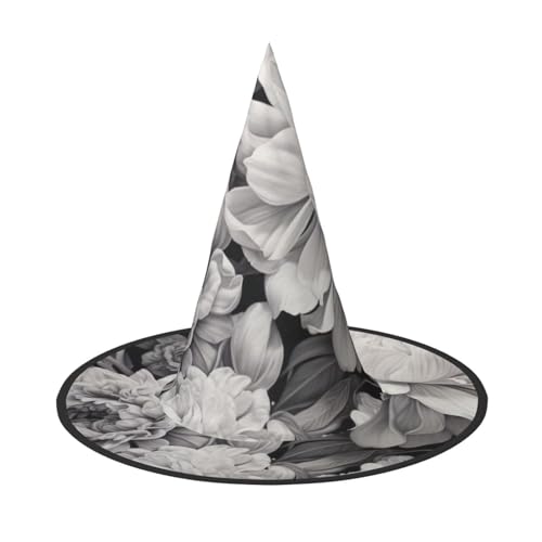 Blumen-Graphitdruck, Karneval, Halloween, Hexenhut, Kostüm, Zubehör, faltbare Kappe, Party, Maskerade Dekor Blumen-Graphitdruck, Karneval, Halloween, Hexenhut, Kostüm, Zubehör, faltbare Kappe, Party, Maskerade Dekor von HTTUP