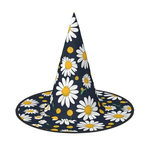 Blumiges Gänseblümchenmuster, Druck, Karneval, Halloween, Hexenhut, Kostüm, Zubehör, faltbare Kappe, Party, Maskerade Dekor Blumiges Gänseblümchenmuster, Druck, Karneval, Halloween, Hexenhut, Kostüm, Zubehör, faltbare Kappe, Party, Maskerade Dekor von HTTUP