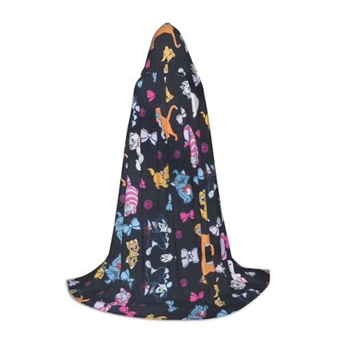Cartoon-Katzen-Druck, Urlaub, Party, Kapuzenumhang für Halloween, Dekoration, Karneval, Geschenke, Cosplay, Mottopartys Cartoon-Katzen-Druck, Urlaub, Party, Kapuzenumhang für Halloween, Dekoration, Karneval, Geschenke, Cosplay, Mottopartys von HTTUP