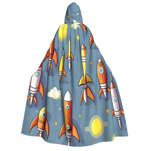 Cartoon-Raketen-Druck, mit Kapuze, Unisex, für Erwachsene, Umhang, Halloween, Weihnachten, Karneval, Mottopartys, Cosplay, Kostüm Cartoon-Raketen-Druck, mit Kapuze, Unisex, für Erwachsene, Umhang, Halloween, Weihnachten, Karneval, Mottopartys, Cosplay, Kostüm von HTTUP