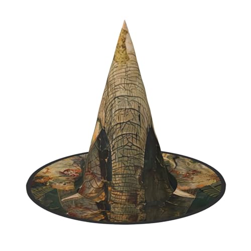 Elefanten-Druck Karneval Halloween Hexenhut Kostüm Zubehör Faltbare Kappe Party Maskerade Dekor Elefanten-Druck Karneval Halloween Hexenhut Kostüm Zubehör Faltbare Kappe Party Maskerade Dekor von HTTUP